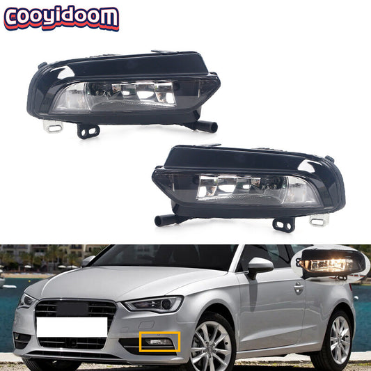 Applicable to 2012-16 for Audi A3 Sportback Hatchback front bumper fog lights with bulbs (left + right -)