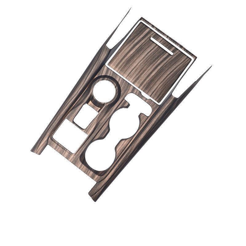 Central Console Gear Shift Panel Trim for Ford Explorer 2020-22 Peach Wood Grain