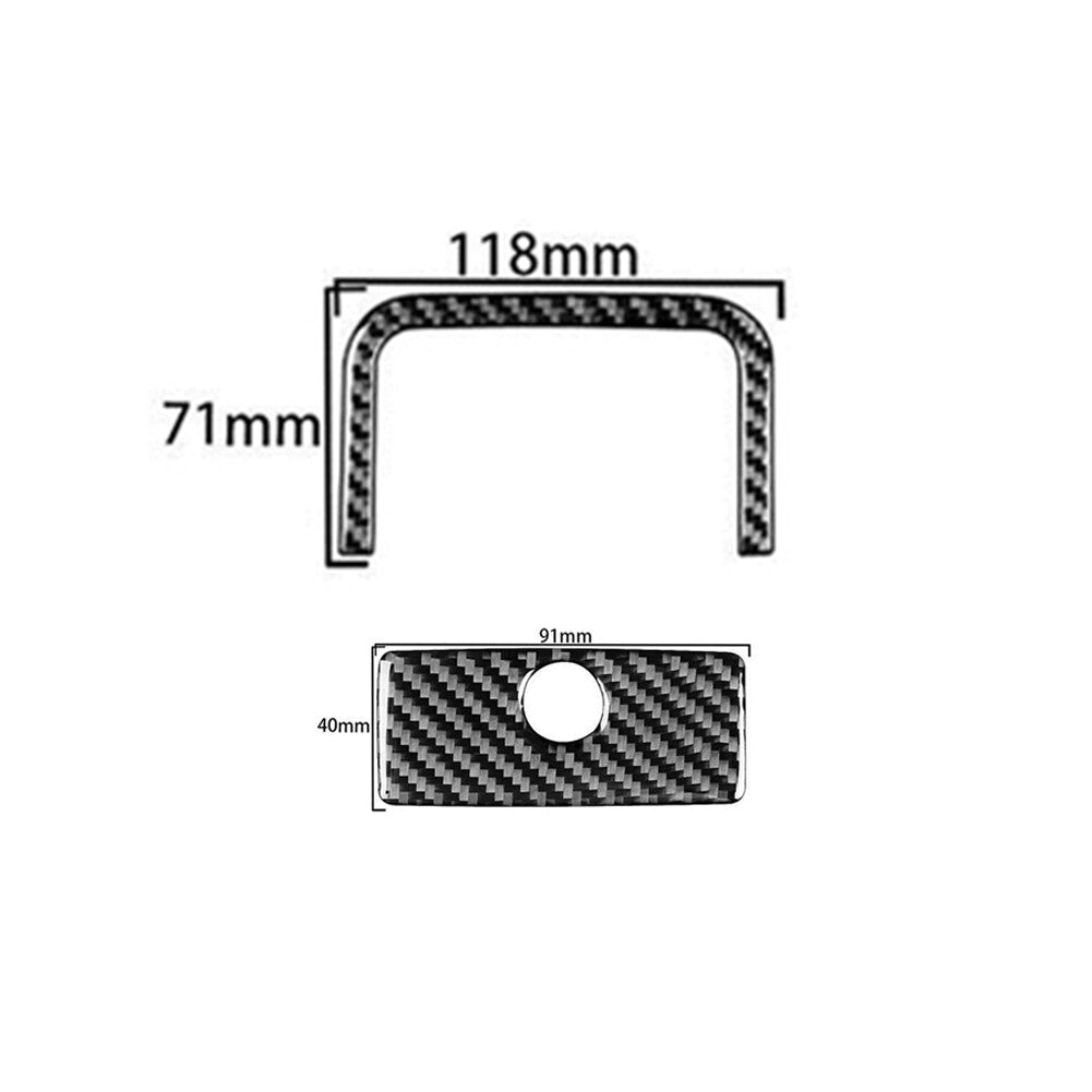 Carbon Fiber Upper Glove Box Handle Cover Trim For Silverado for GMC for SIERRA 2014-18