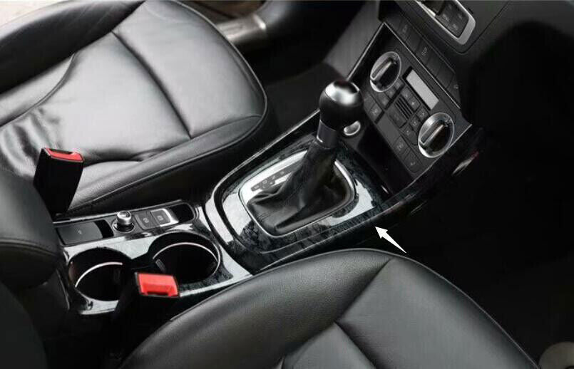 for Audi Q3 2015-18 ABS Black Wood Grain Inner Gear Shift Panel Decor Cover Trim