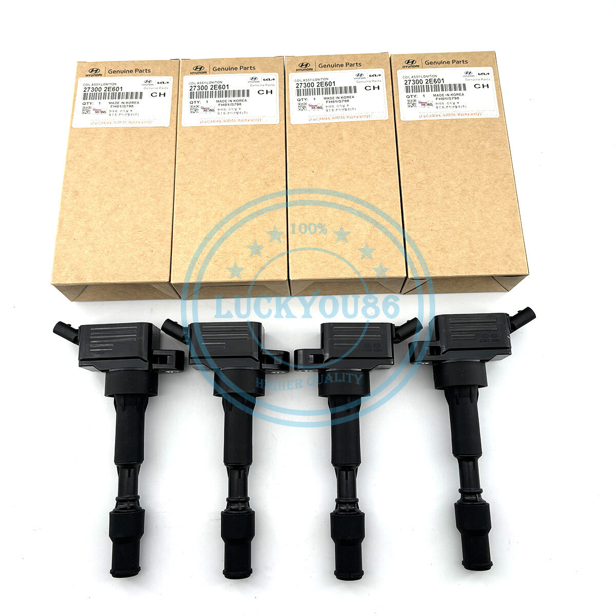 4Pcs Ignition Coil for Hyundai Sonata for Elantra Forte for Kia Forte 2.0L 27300-2E601