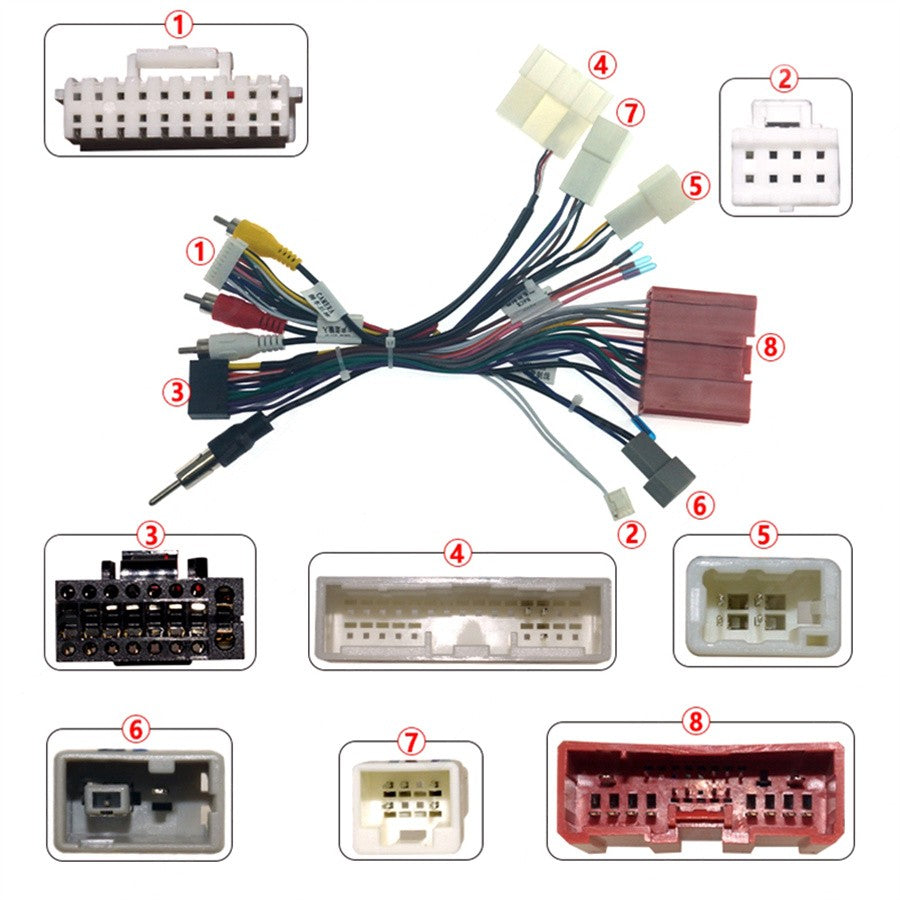 for Mazda 6 2013 CX-5 12-15 16Pin Stereo Radio Audio Wiring Harness w/Canbus Box