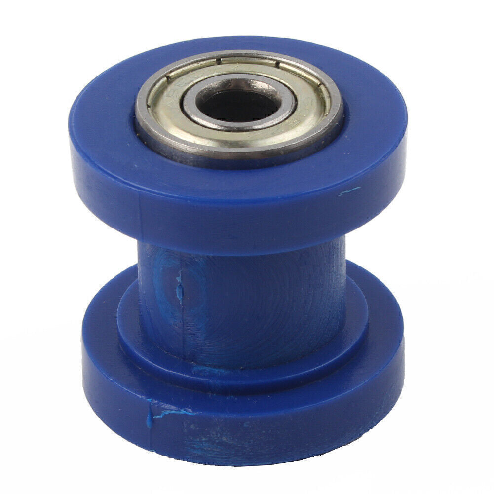 For Dirt Pit Bike Motorcycle 8mm Blue Chain Roller Slider Tensioner Guide Pulley