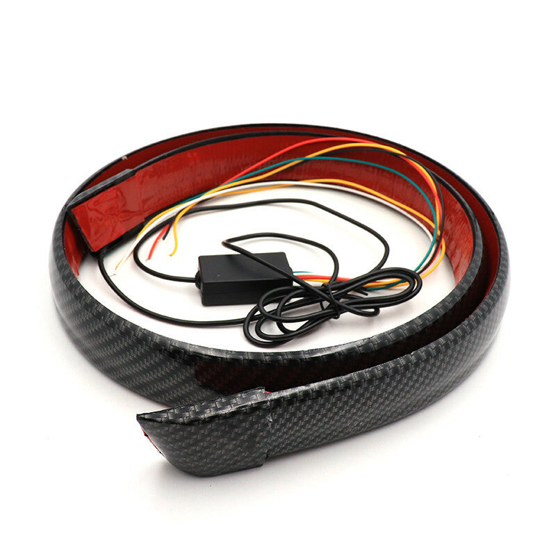 Carbon Fiber Brake Strip High Rear Additional Stop Light Turn Signal Tail Lamp