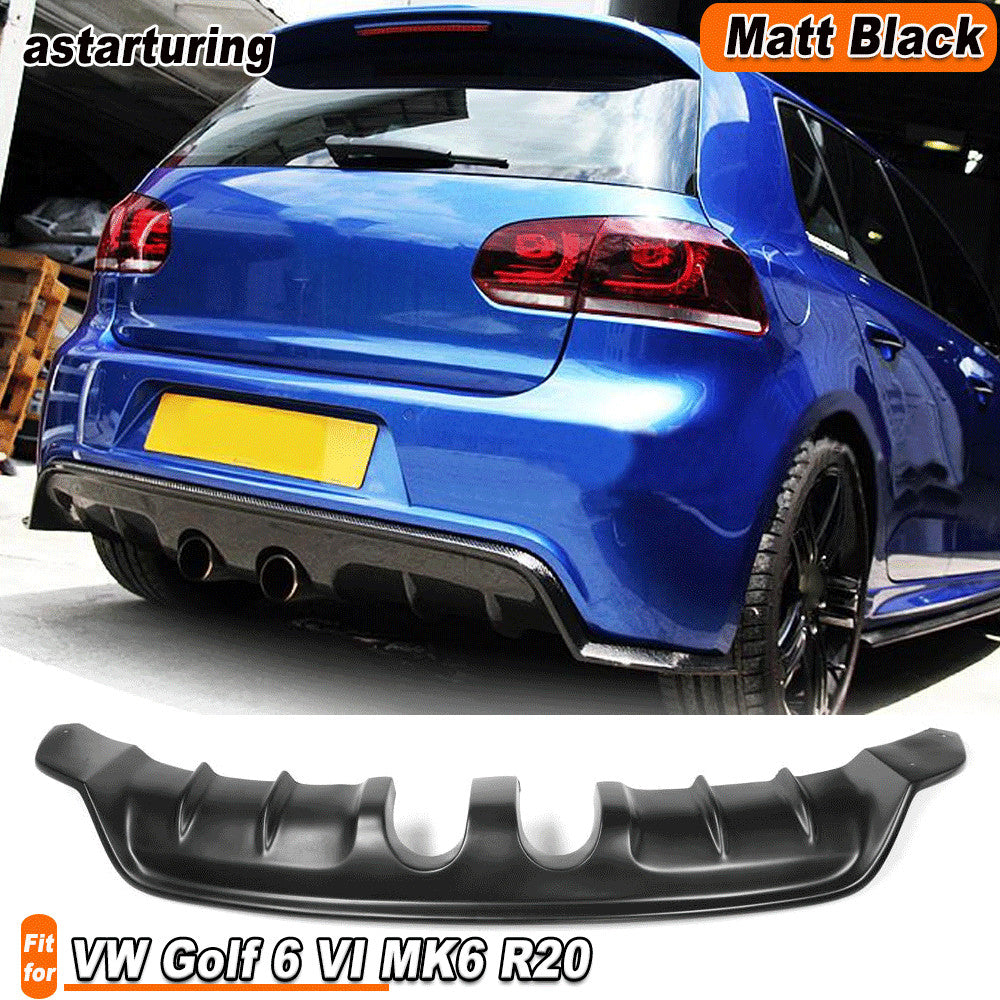 for Volkswagen for Golf 6 VI MK 6 R20 2012-2014 Matt Black Rear Bumper Diffuser Lip