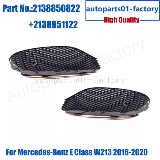1Pair Front LR Bumper Fog Lamp Grille For 2016-2020 for Mercedes-Benz E Class W213