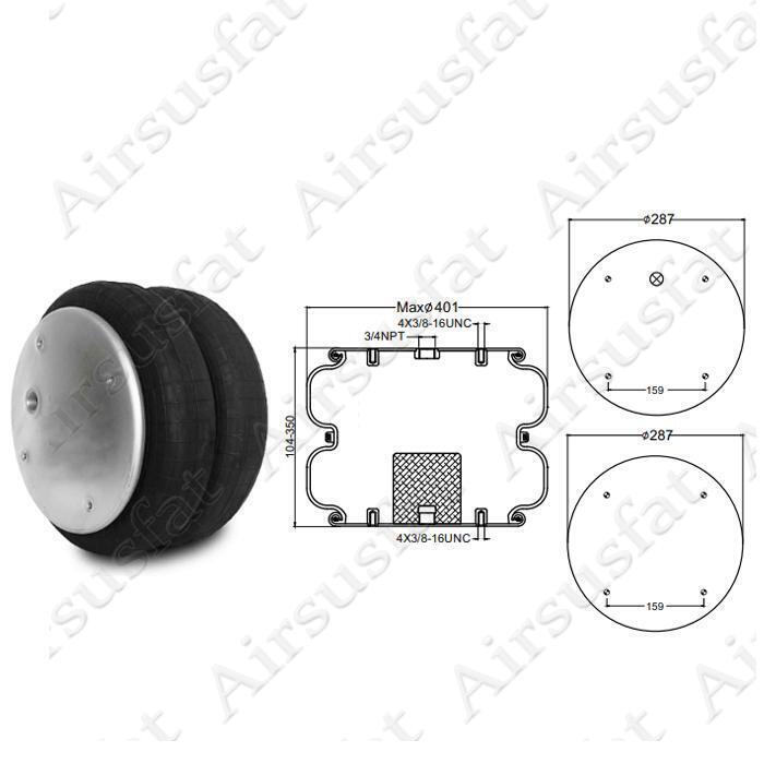 4x For Contitech Firestone FD530-30 532 Air Suspension Spring Assembly