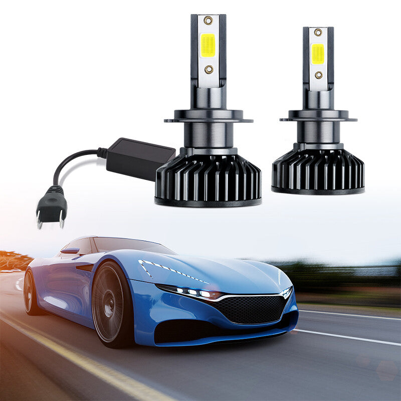 1Pair H7 LED 6000K White High/Low Beam Headlight Conversion Kit Light Bulbs