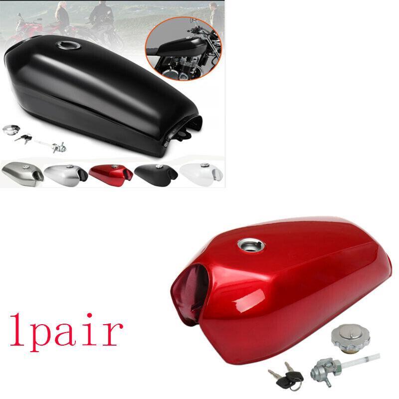 W/Cap Switch Universal 9L Motorcycle Cafe Racer Vintage Gas Tank