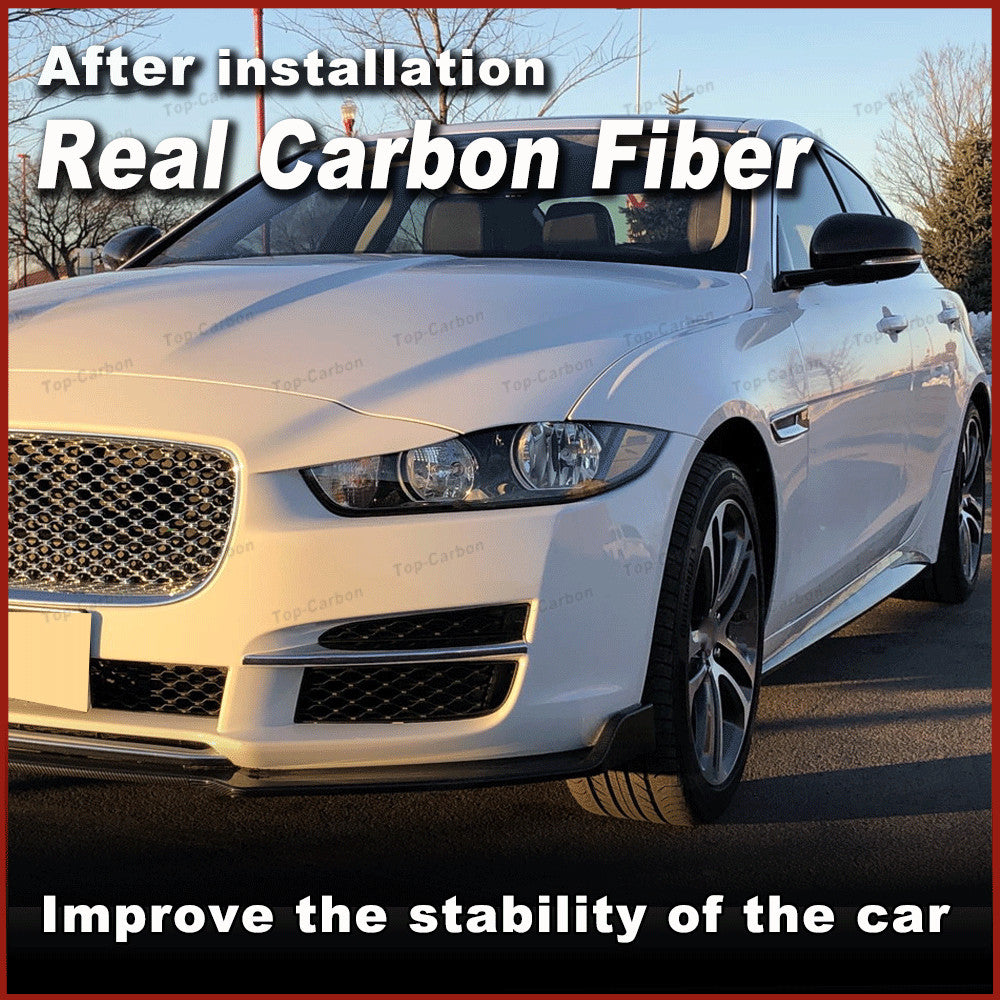 Fit for Jaguar XE Sedan 2015-2017 REAL CARBON Side Skirts Extension Lip Spoiler