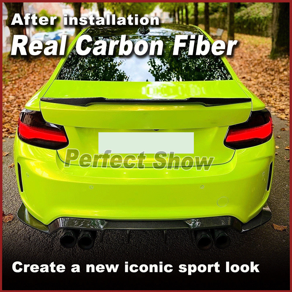 for BMW F87 M2 F22 220i M235i Coupe 2014-19 REAL Carbon Rear Trunk Spoiler Wing