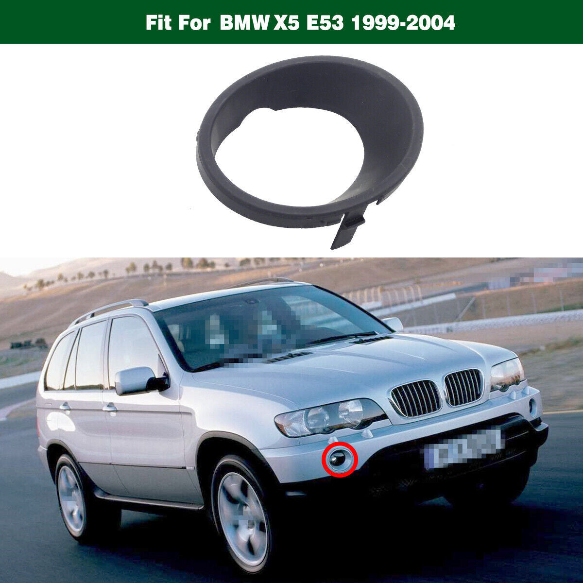 Front Bumper Fog Light Lamp Cover Right 51118267304 Fit for BMW X5 E53 1999-2004