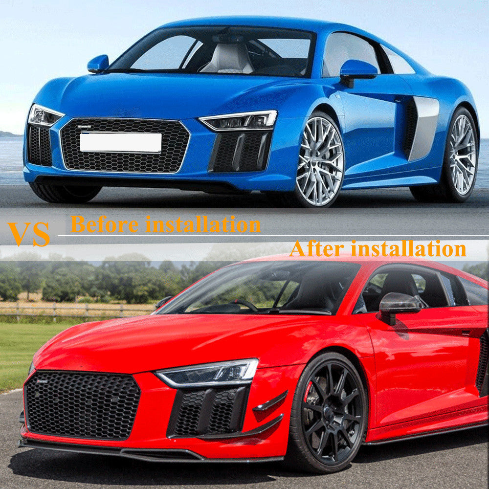 Fit for Audi R8 GT V10 2016-2018 REAL Carbon Fiber Front Bumper Chin Lip Spoiler