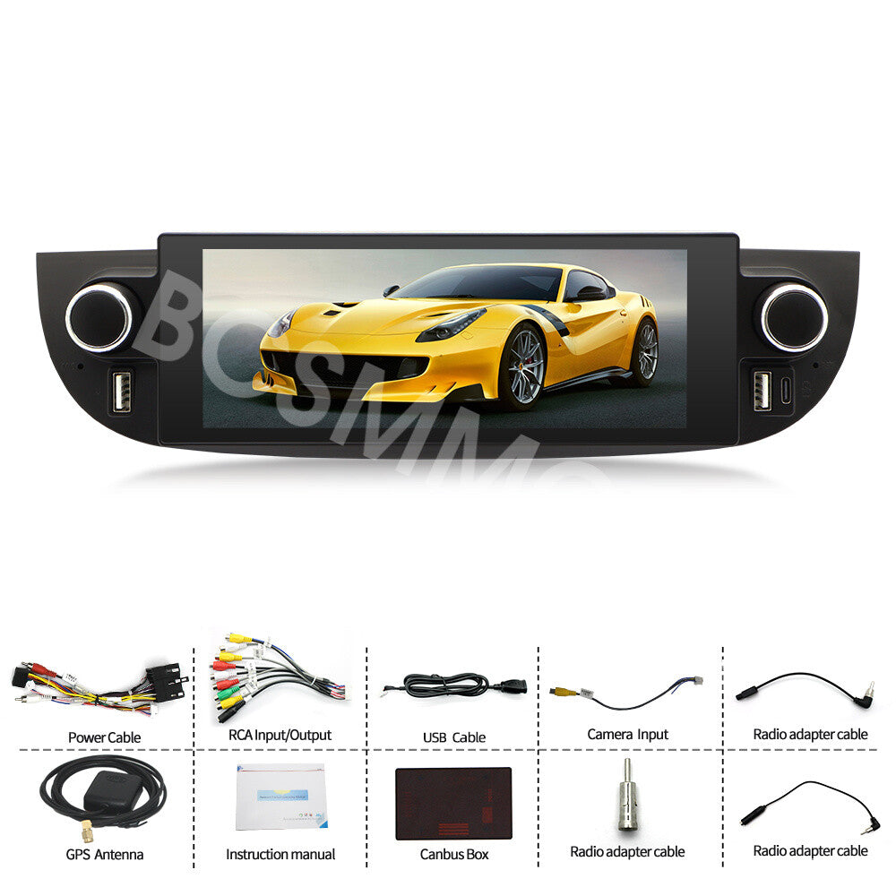 Android 14 Stereo Radio GPS Navi 4+32GB For Carplay Fit for Fiat 500 2007-2018