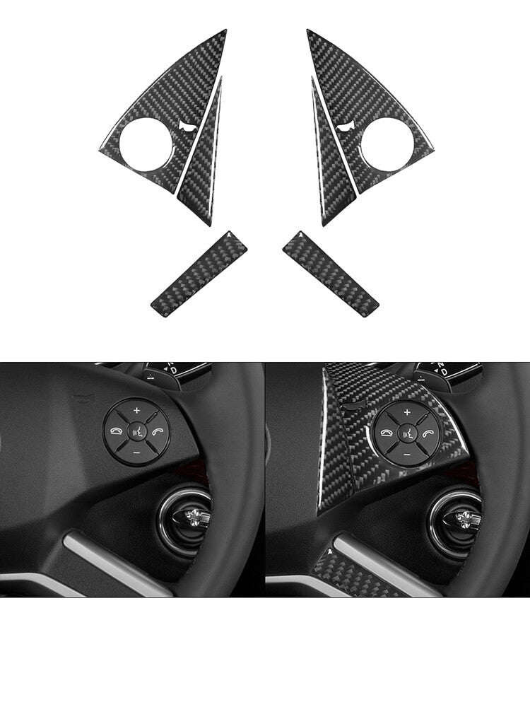 4X Carbon Fiber Steering Wheel Trim for Mercedes R-Class 2009-2012 Type C