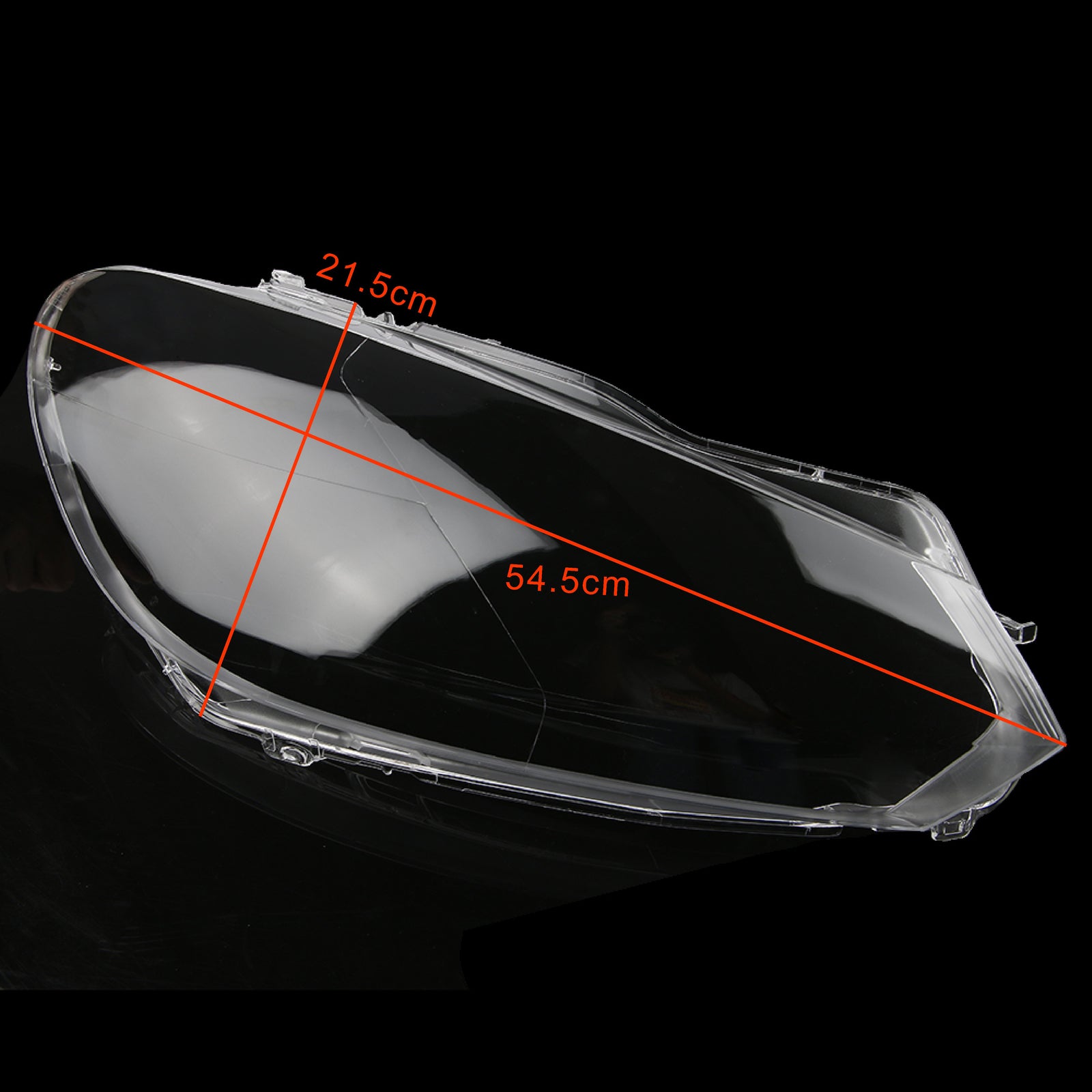 Plastic headlight lens housing protective cover, transparent left and right sides, suitable for 2010-2013 for Volkswagen for Golf MK6.