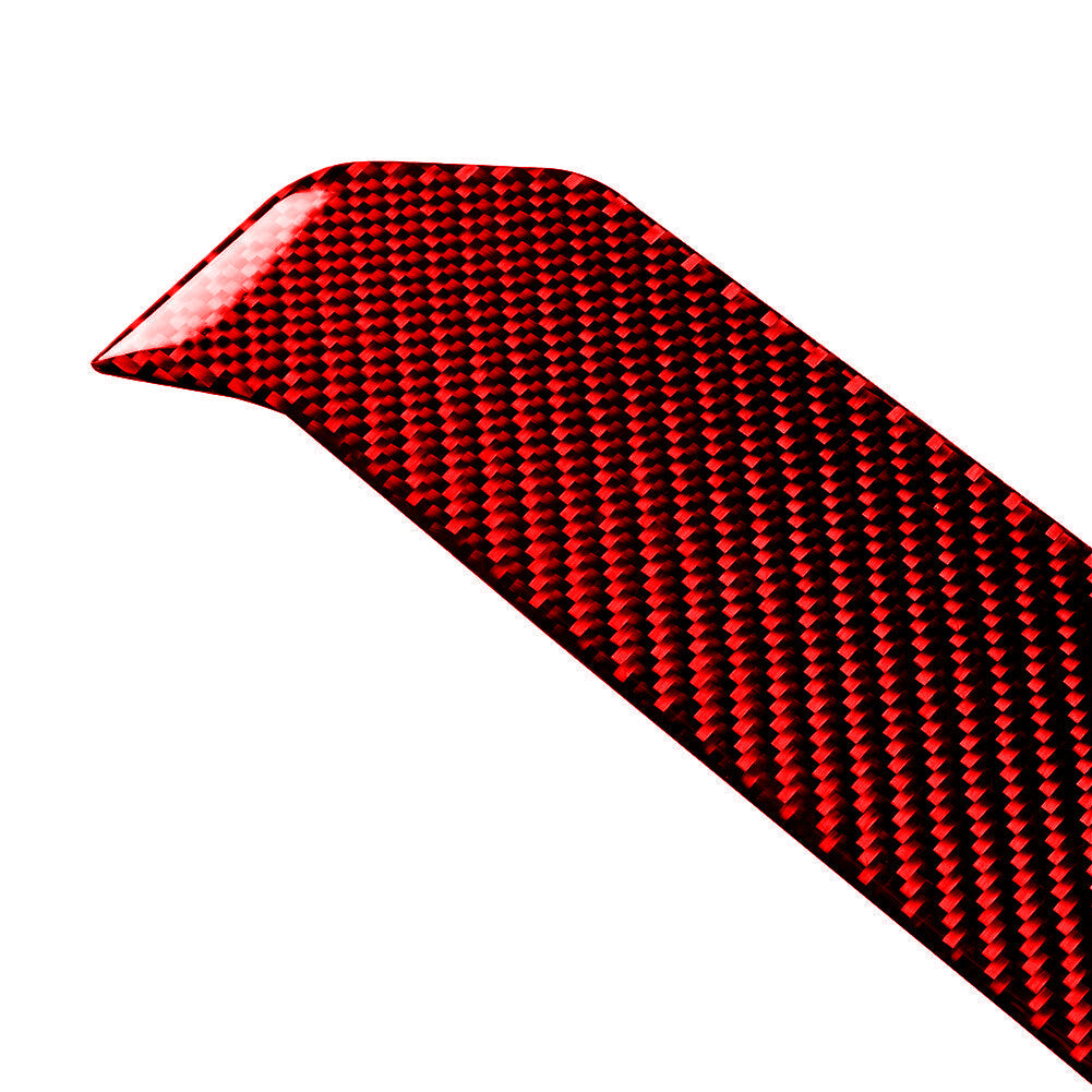 2Pcs Red Carbon Fiber Gear Shift Side Panel Trim Cover for Subaru BRZ for Toyota 86