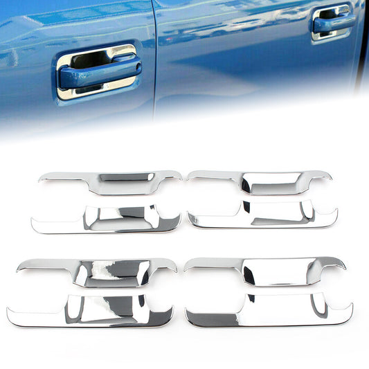 8pcs/set Exterior Door Handle Bowl Cover Trim Chrome ABS Fit for Ford F150 2015-2019