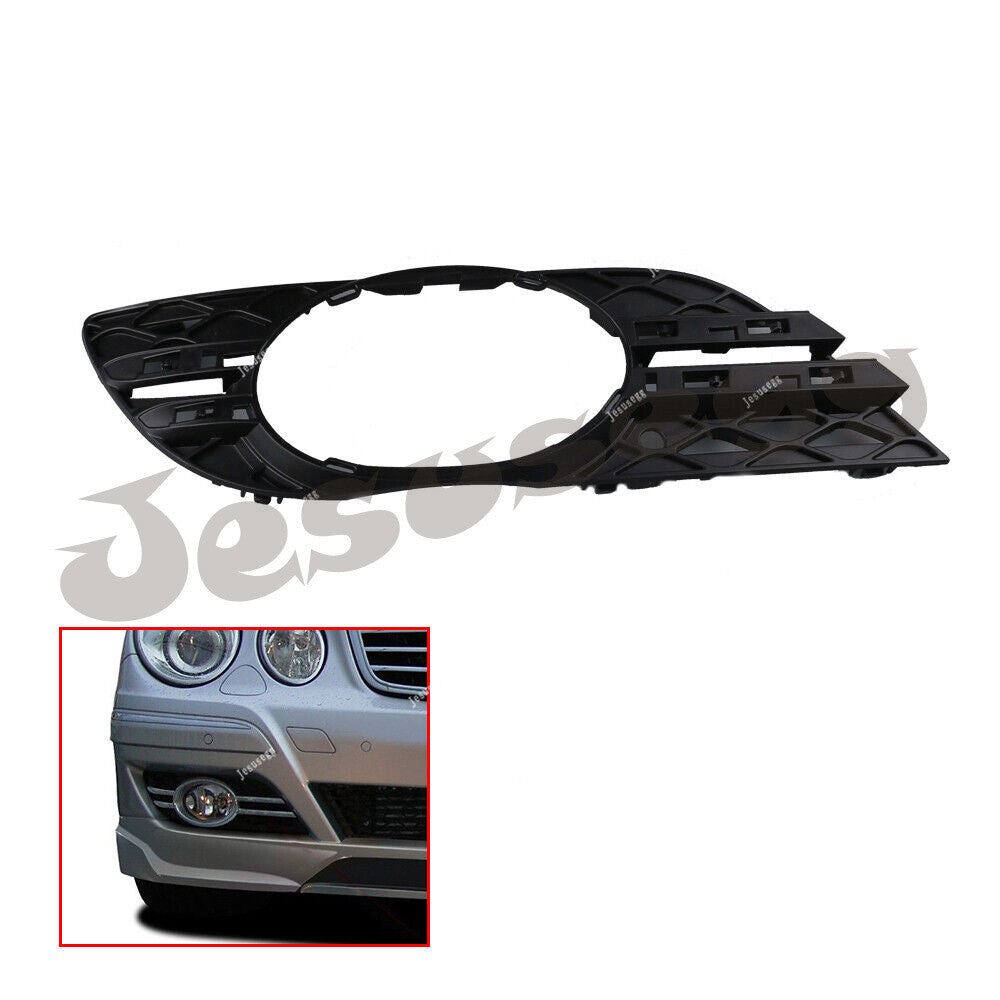 Right Fog Light Cover Grille+ Chrome Molding Trim Set for Mercedes W211 2007-09