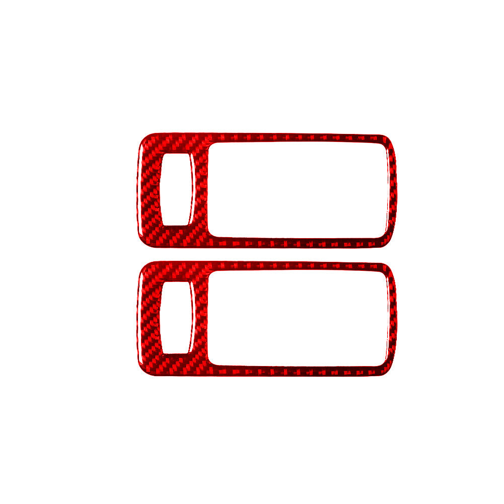 Red Carbon Fiber Door Handle Decorative Cover Trim for Ford for Mustang 2005-2009