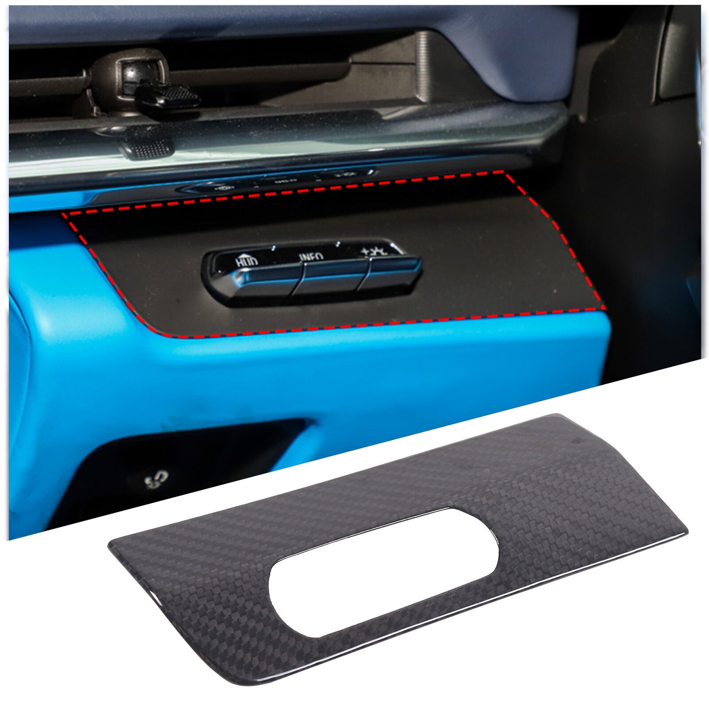 ABS oak wood grain air conditioning mode button trim frame for Ford Maverick 2022-2023