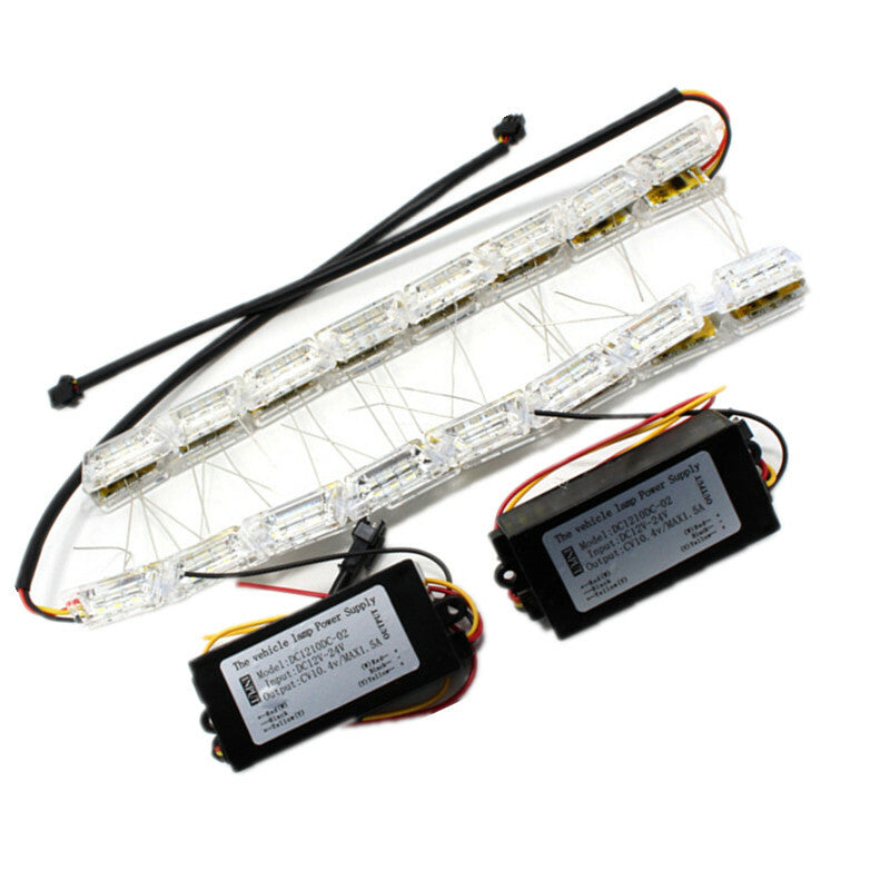 Telescopic Switchback LED DRL Strip Sequential Light Sequential Signal Headlight