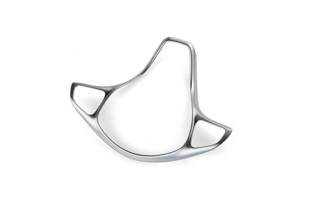 Silver Steering Wheel Trim for Benz C E GLC GLA CLA Class W205 W213 X253 2015-19
