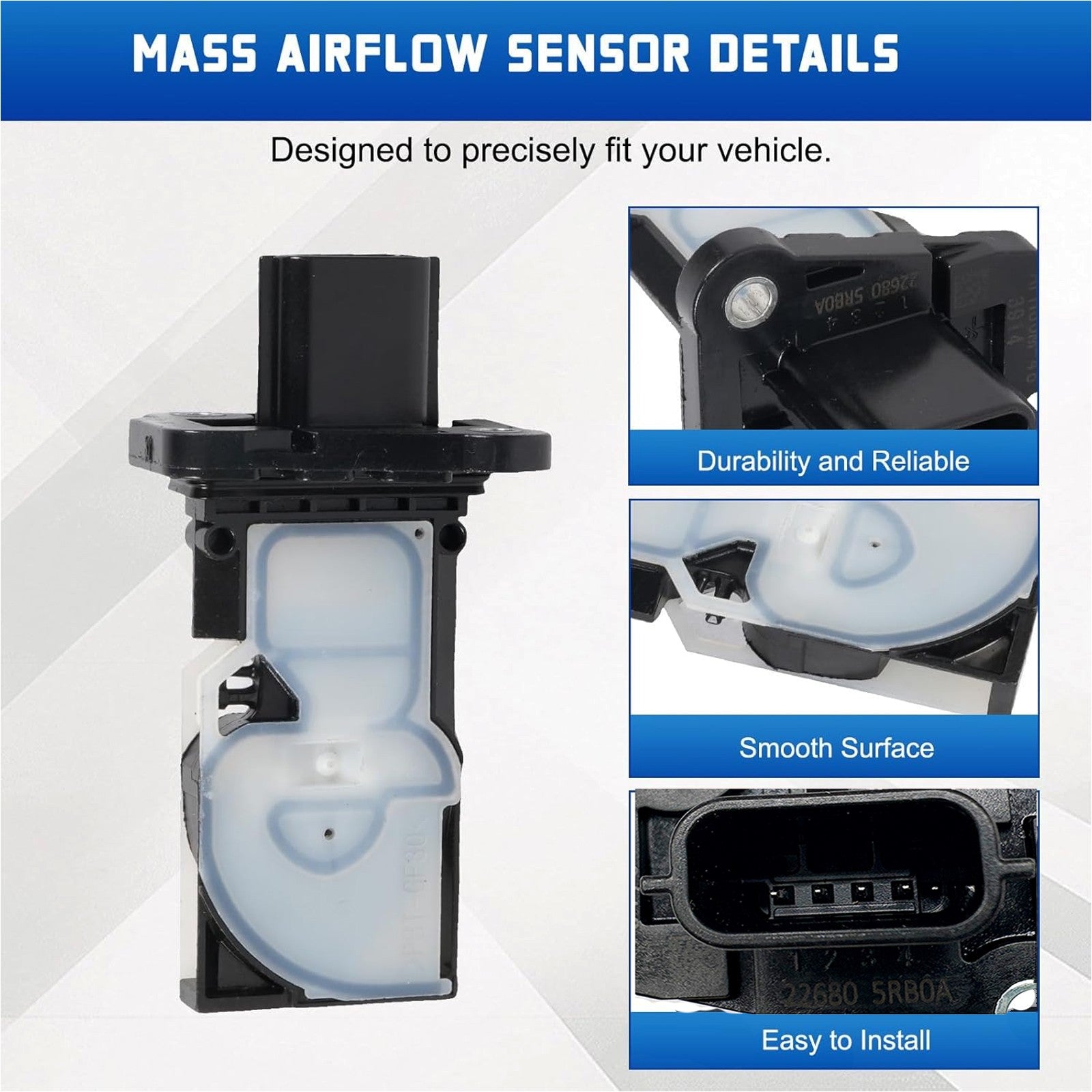 AFH60M-48 Mass Air Flow Sensor 22680-5RB0A for Nissan Rogue for Altima Kicks S