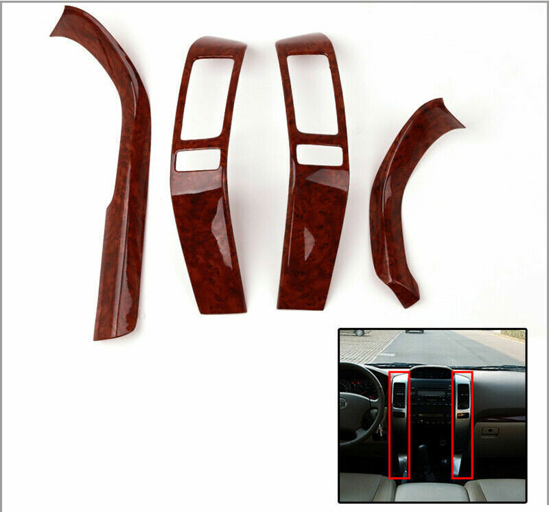 28x for Toyota Prado FJ120 2003-09 Wood Grain ABS Inner Trim Kit Cover Decor Set