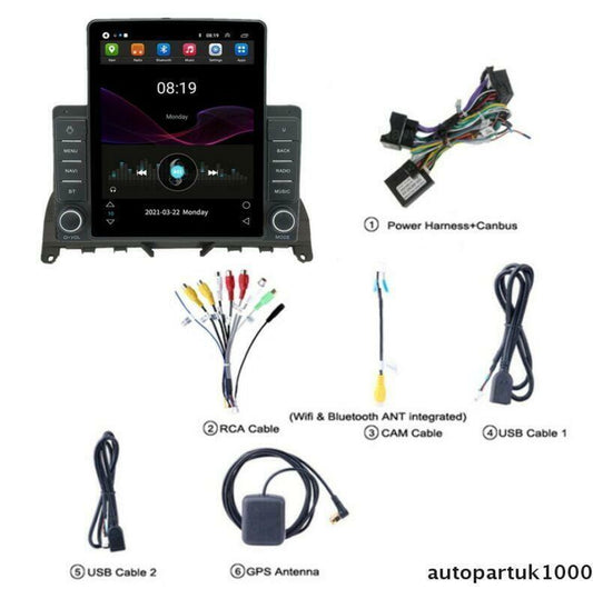 For 2007-2010 for Mercedes Benz C Class W204 BT-Stereo Radio NAVI 9.5 Android 10.1