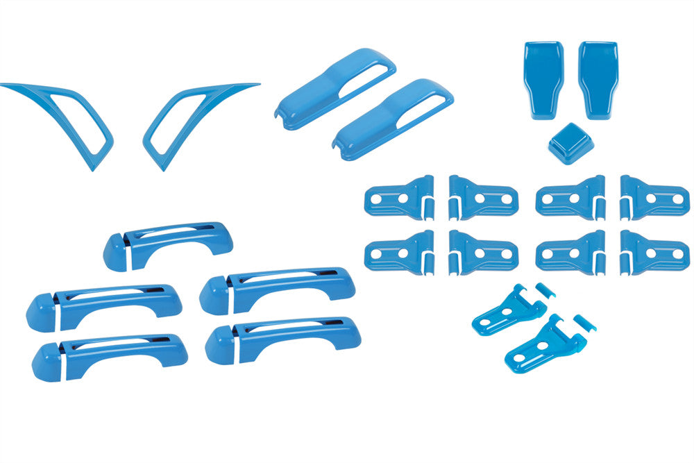 37¡ÁLight Blue Exterior Accessories Full Set Trim for Jeep for Wrangler JL 4Dr 2018+
