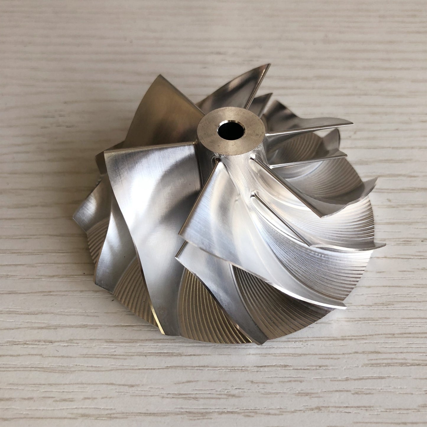 CT26 57.04/76.13 mm 6+6 insert turbine milling/aluminum 2618/billet compressor wheel