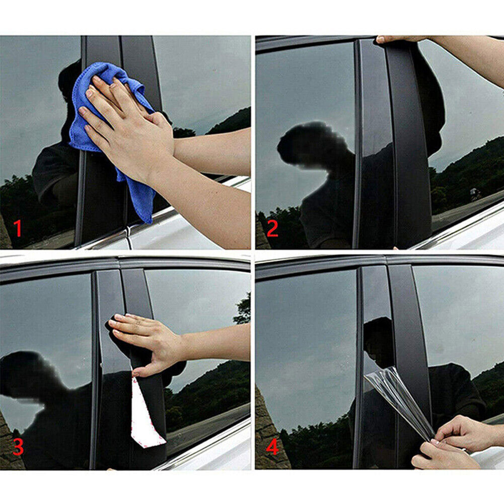 for BMW X3 F25 11-2017 Piano Black Pillar Posts Door Window Molding Strip Trims