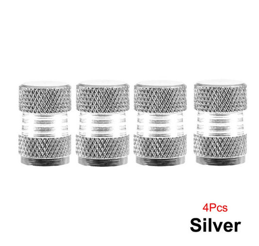 4-piece car tire valve cover rod air dust cover, red, universal for Mitsubishi