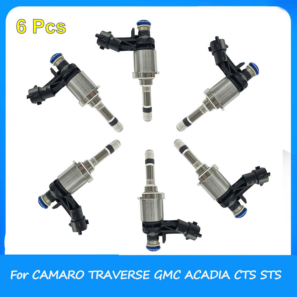 6-pack of new fuel injectors 12638530 for CAMARO TRAVERSE for GMC ACADIA CTS STS 3.6L V6