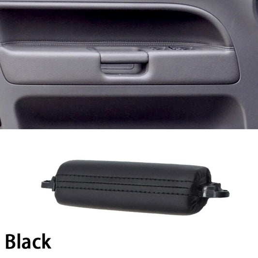 Black Left Hand Interior Door Driver Leather Pull Handle for VW Touareg 2003-10