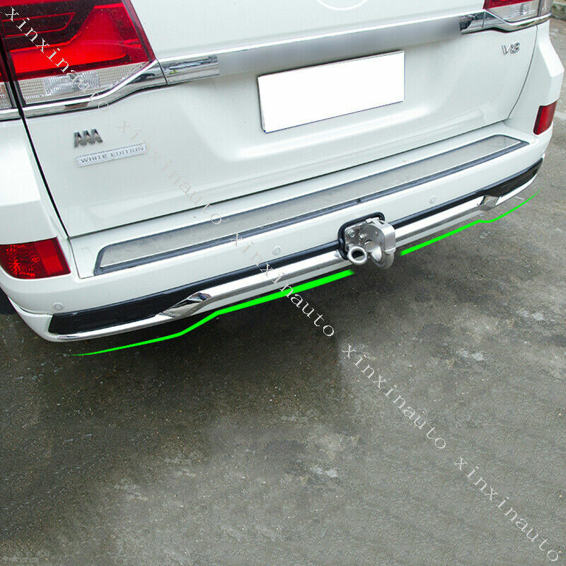 ABS Chrome Rear Bumper Molding Trim Strips For 2016-21 for Toyota for Land Cruiser LC200