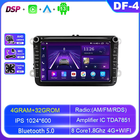 for VW for Volkswagen for Passat B7 B6 Android Carplay Car Radio Video Player GPS Screen