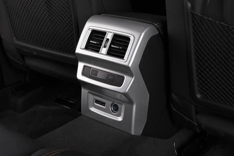 for Audi Q5 2018-2024 ABS Matte Silver Back Row Air Outlet Vent Frame Cover Trim