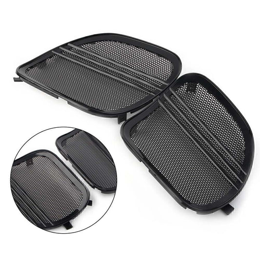 Tri-Line Speaker Grills Cover Trim Fit for Harley Road Glide 2015-2022 Black