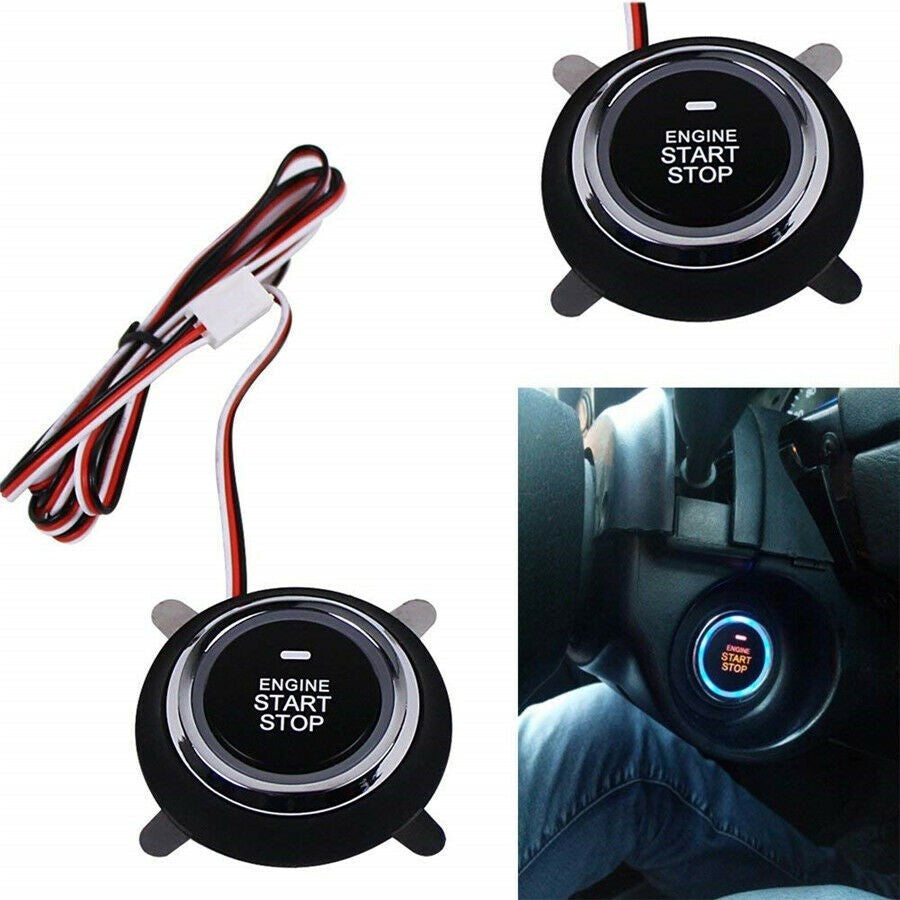 Car Ignition Engine Start Push-Button For Keyless Entry Push Starter Kit