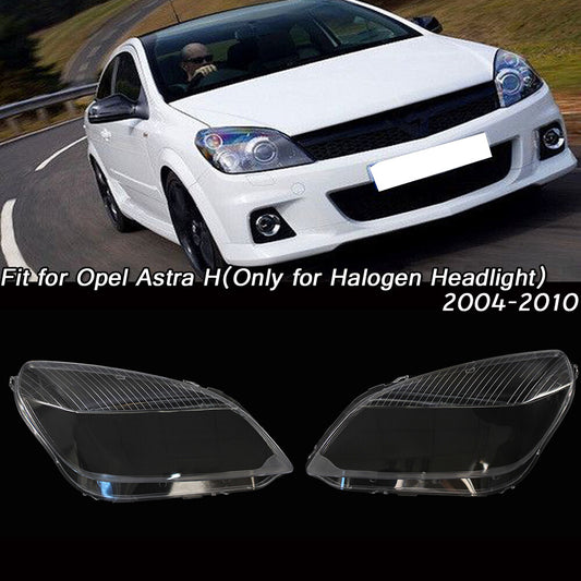 2-piece headlight lens caps for Opel Astra H 2007-2010 halogen Lampsahde