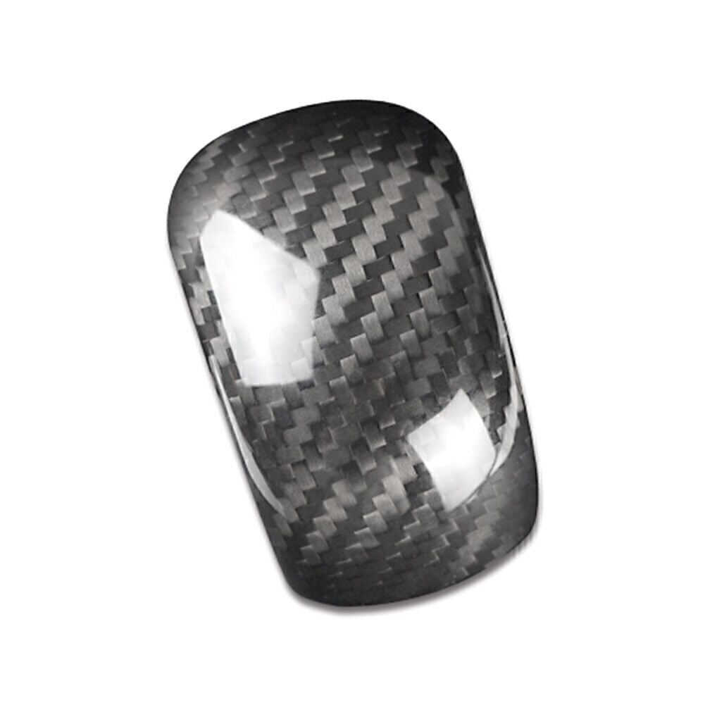 Car Gear Shift Knob Cover Trim Carbon Fiber Black for Subaru Forester 2013-2018