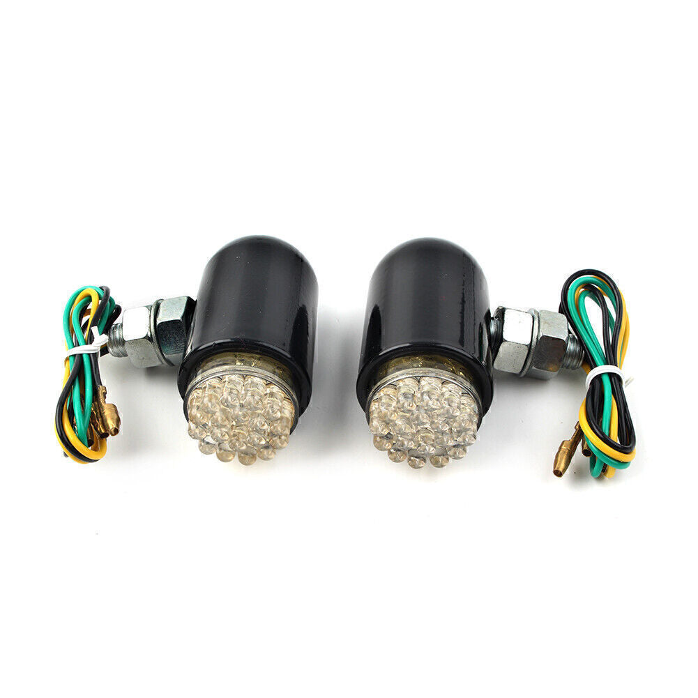 Motorcycle Brake Running Turn Signal Tail Light Fit Cruiser Custom Black