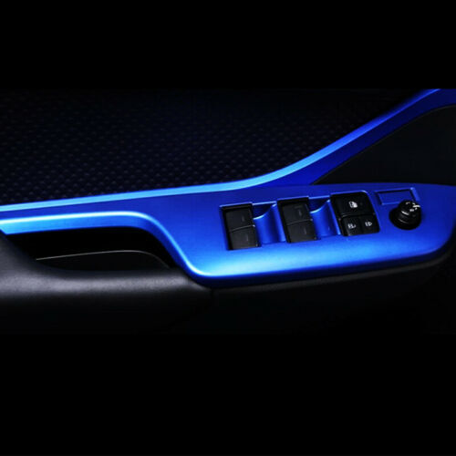Blue ABS Inner Window Lift Switch Panel Cover Trim For 2018-2022 for Toyota C-HR CHR
