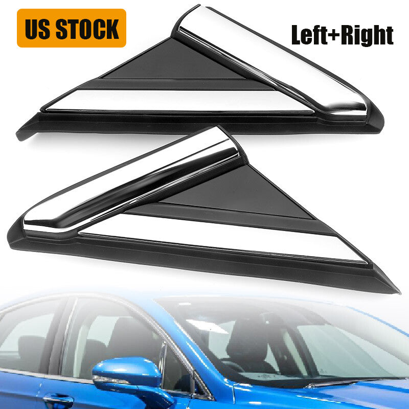 Left + Right Fender Pillar Trim Mirror Corner Molding for 2013-2018 for Ford Fusion