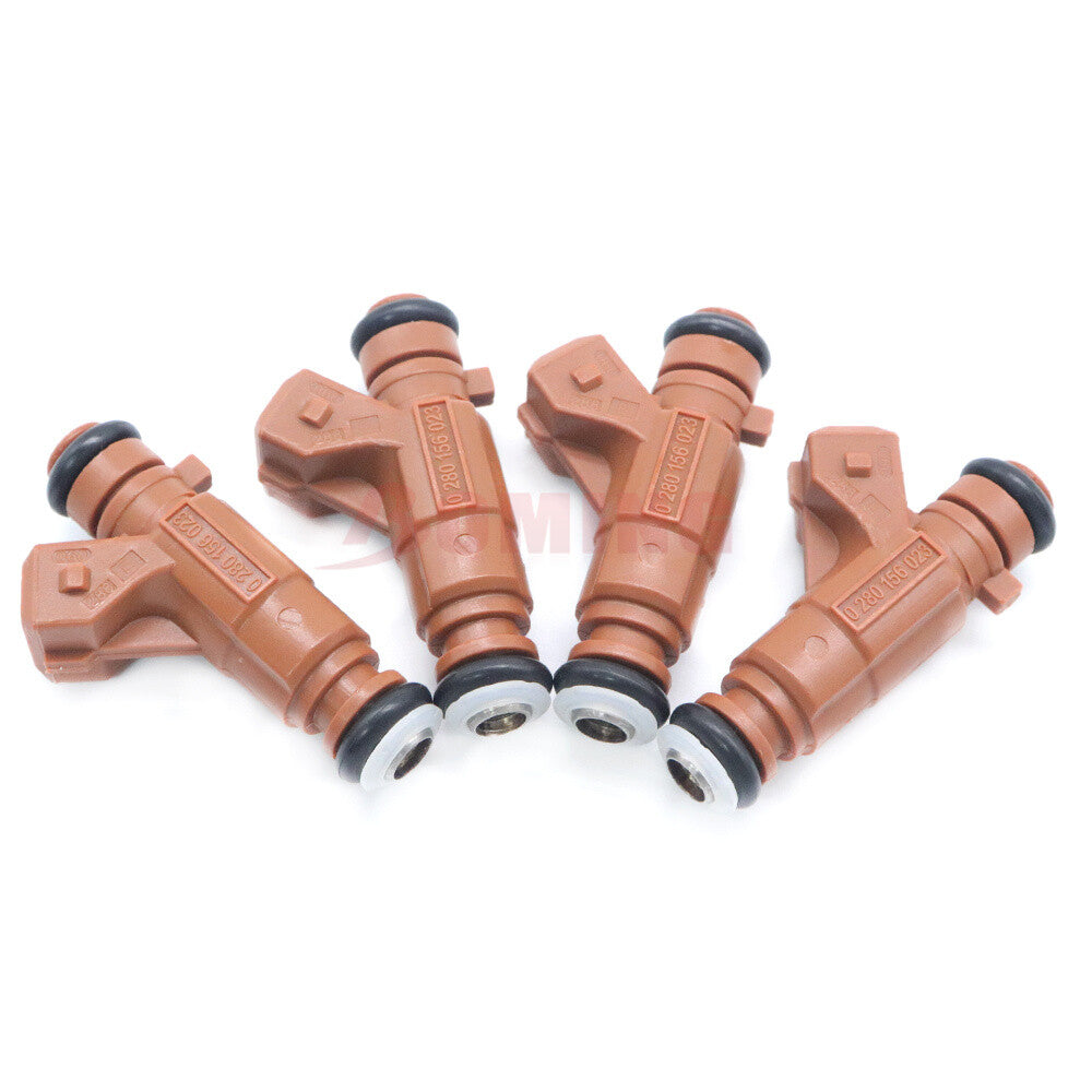 4-pack of new 0280156023 fuel injectors suitable for Saab 9-3 2.0L and for Saab 9-3 2.3L.