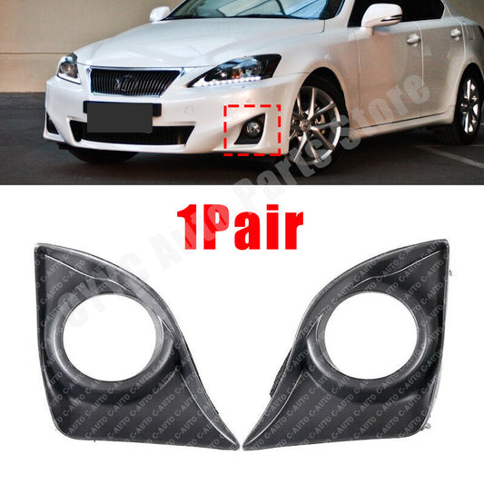 Pair Front Fog Light Lamp Black Cover Bezel for Lexus IS250 IS350 2011-2013