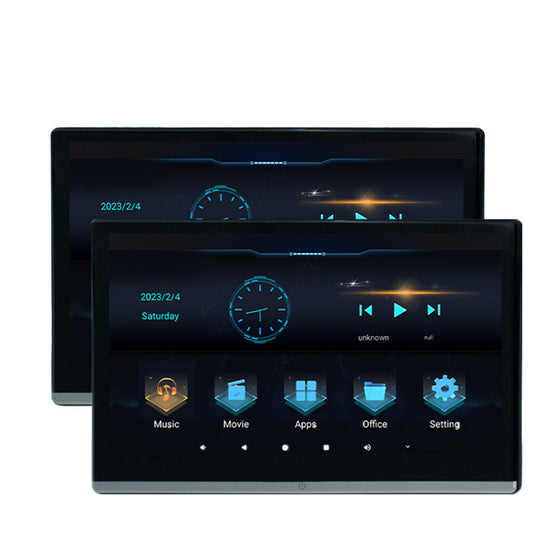 2Pcs Car Rear Headrest Monitor Player Bluetooth 13.3in Touch Screen 4+64G WIFI