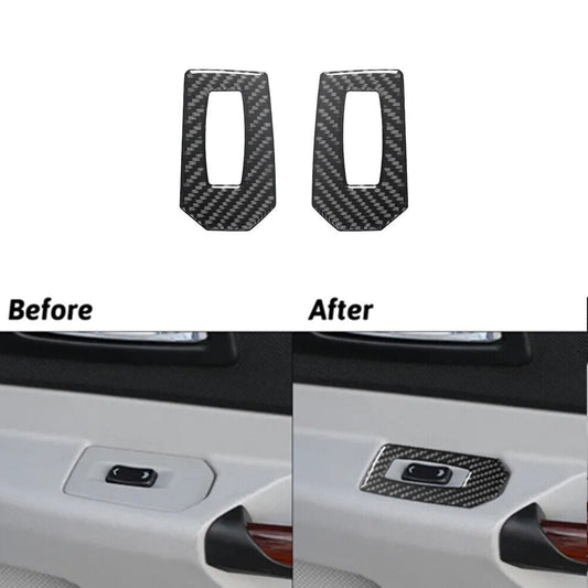 2x Carbon Fiber Rear door windows lift Sticker Decals for Cadillac CTS 2003-2007